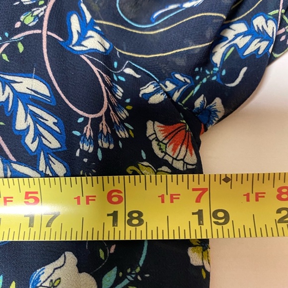 Dr2 Daniel Rainn Shift Dress Size M Lined Floral NAVY - Picture 6 of 8